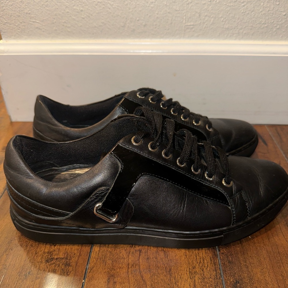 Versace Collection Men’s black Leather sneakers US 10